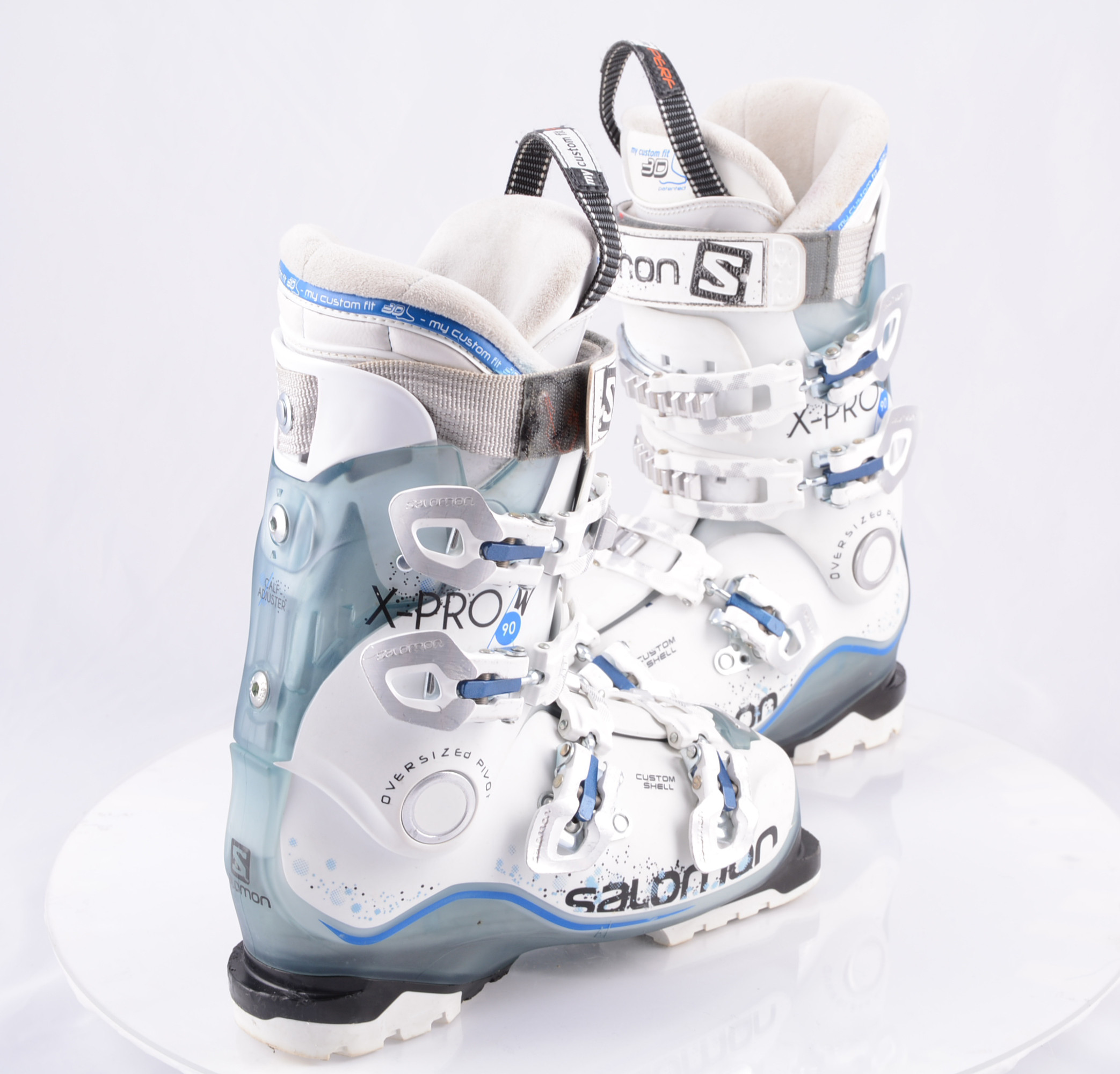 women's ski boots SALOMON X PRO 90 W, Transp/white, MY CUSTOM FIT 