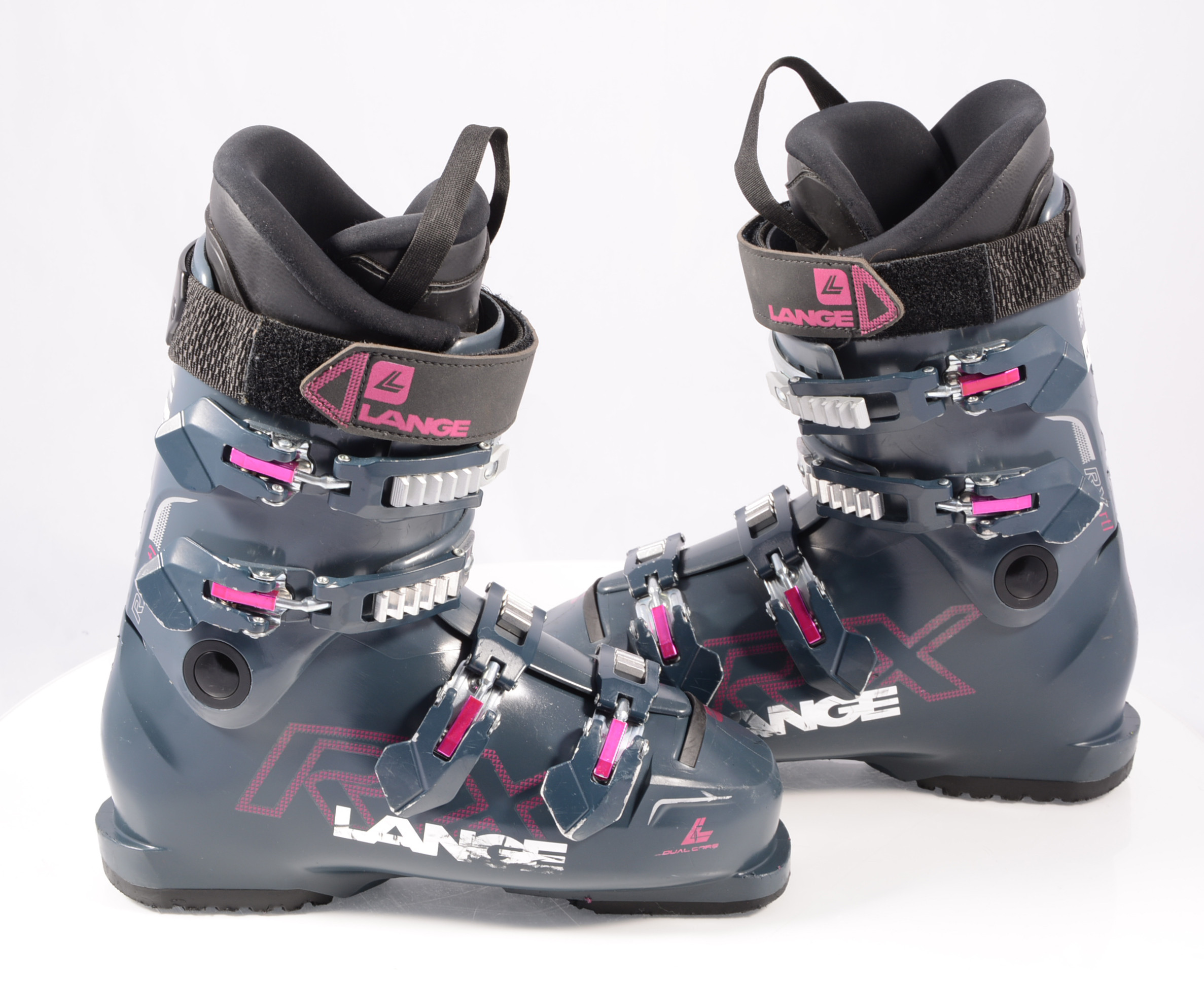 women's ski boots LANGE RX 80 RTL W, BLACK/pink, Flex adj., micro