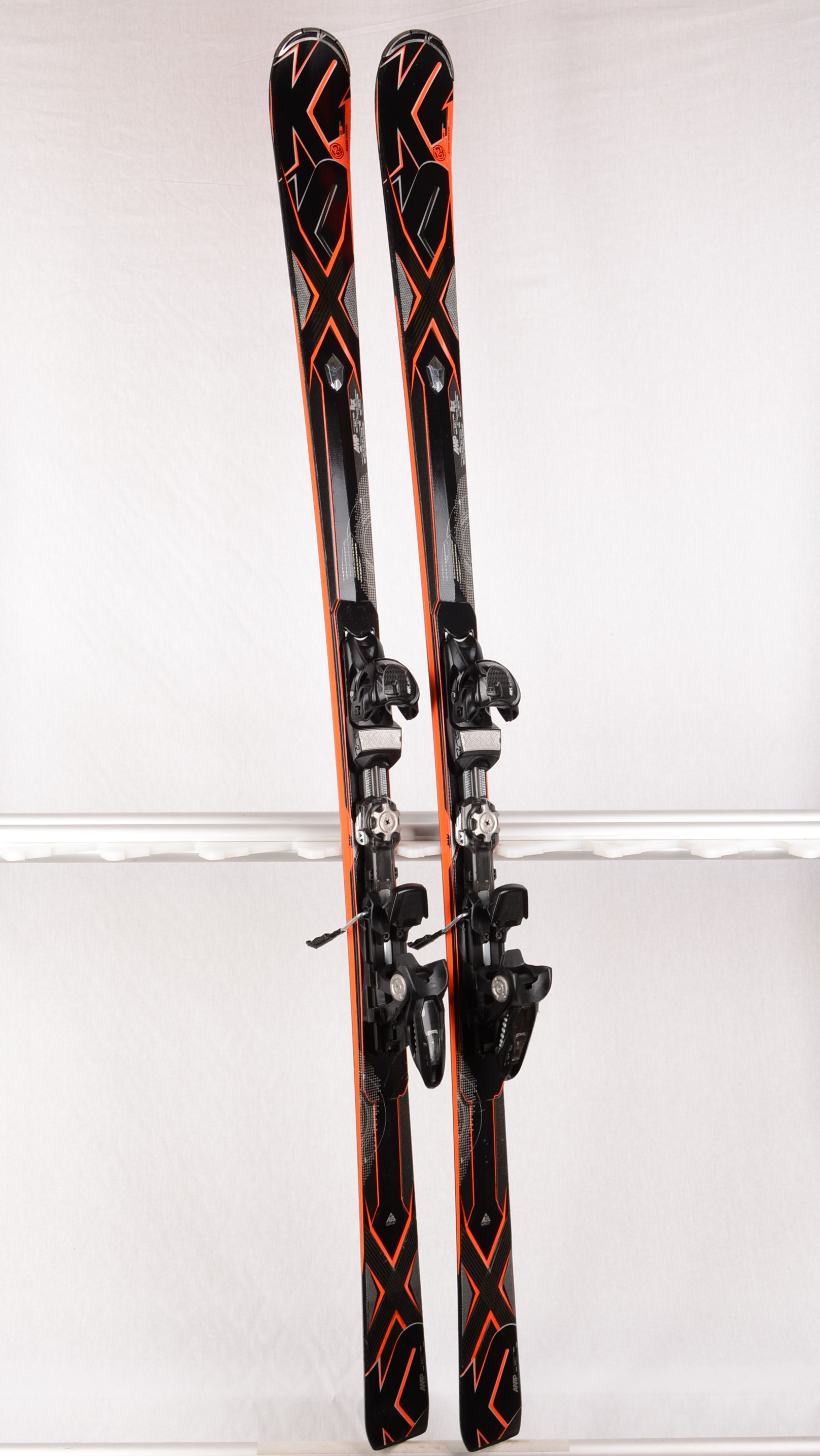 skis K2 AMP BOLT RX black/orange, AM rocker, METAL laminate, RX