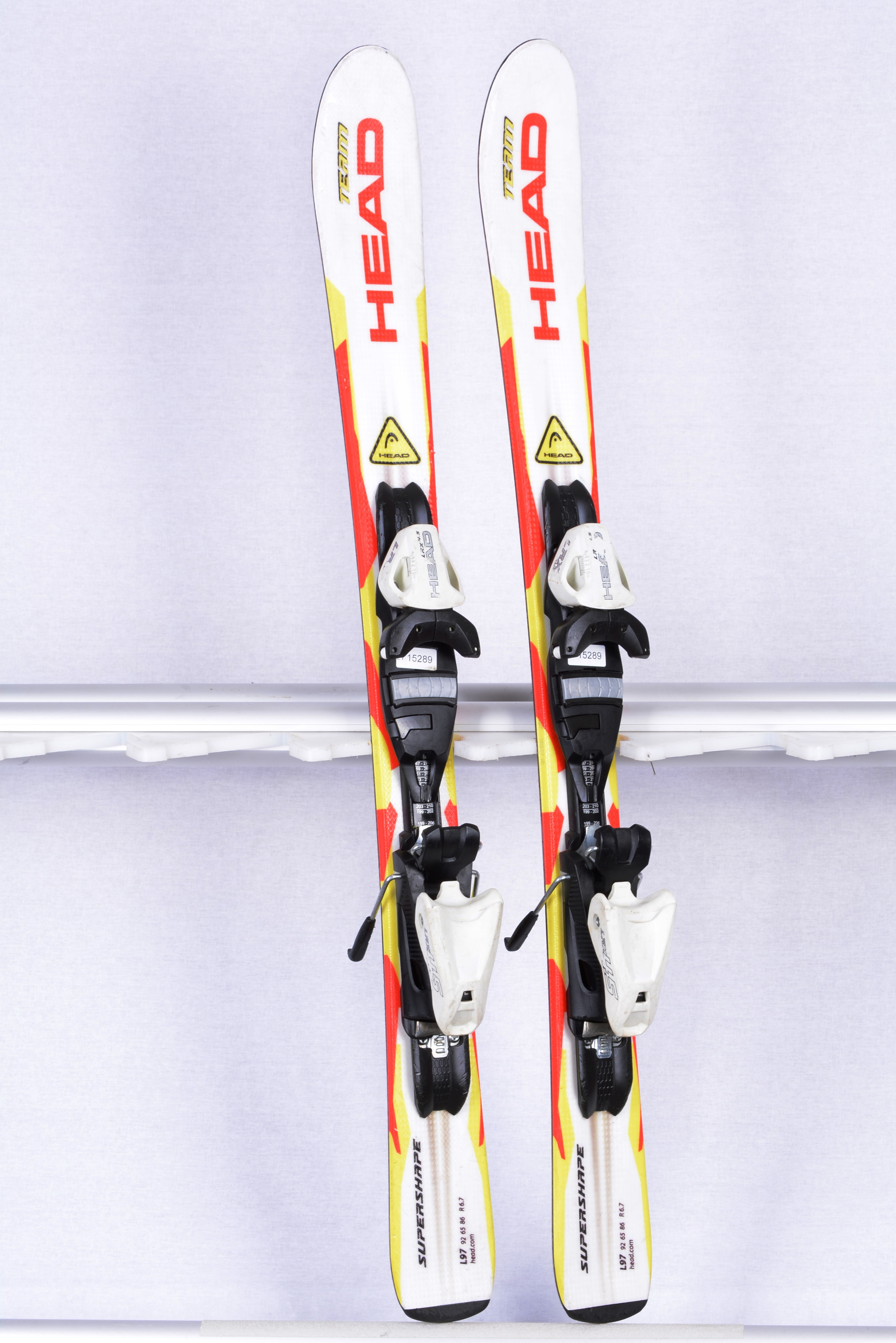 children's/junior skis HEAD SUPERSHAPE TEAM, white/yellow/red 